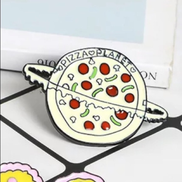 Jewelry - 3/$23 🆕 Cute Pizza Planet Enamel Pin Brooch